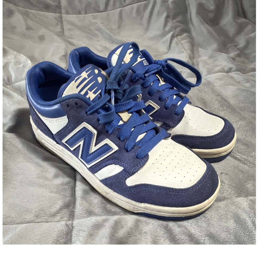 New Balance 480 Blue/White Colorblock‎ Low Top Lace-Up Men's Sneakers